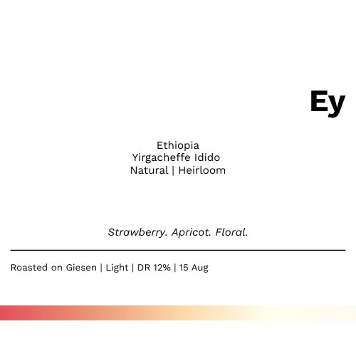 Ey - Ethiopia Yirgacheffe Idido Natural
