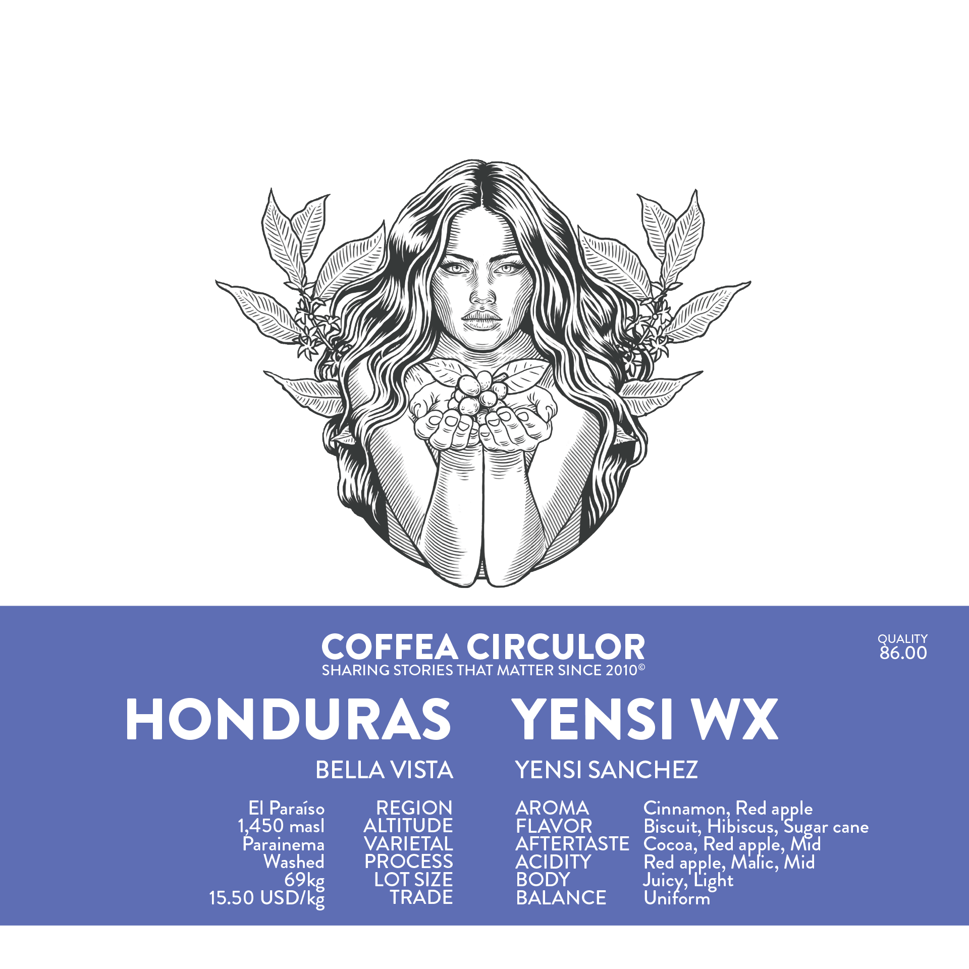 HONDURAS Yensi Parainema Washed WX