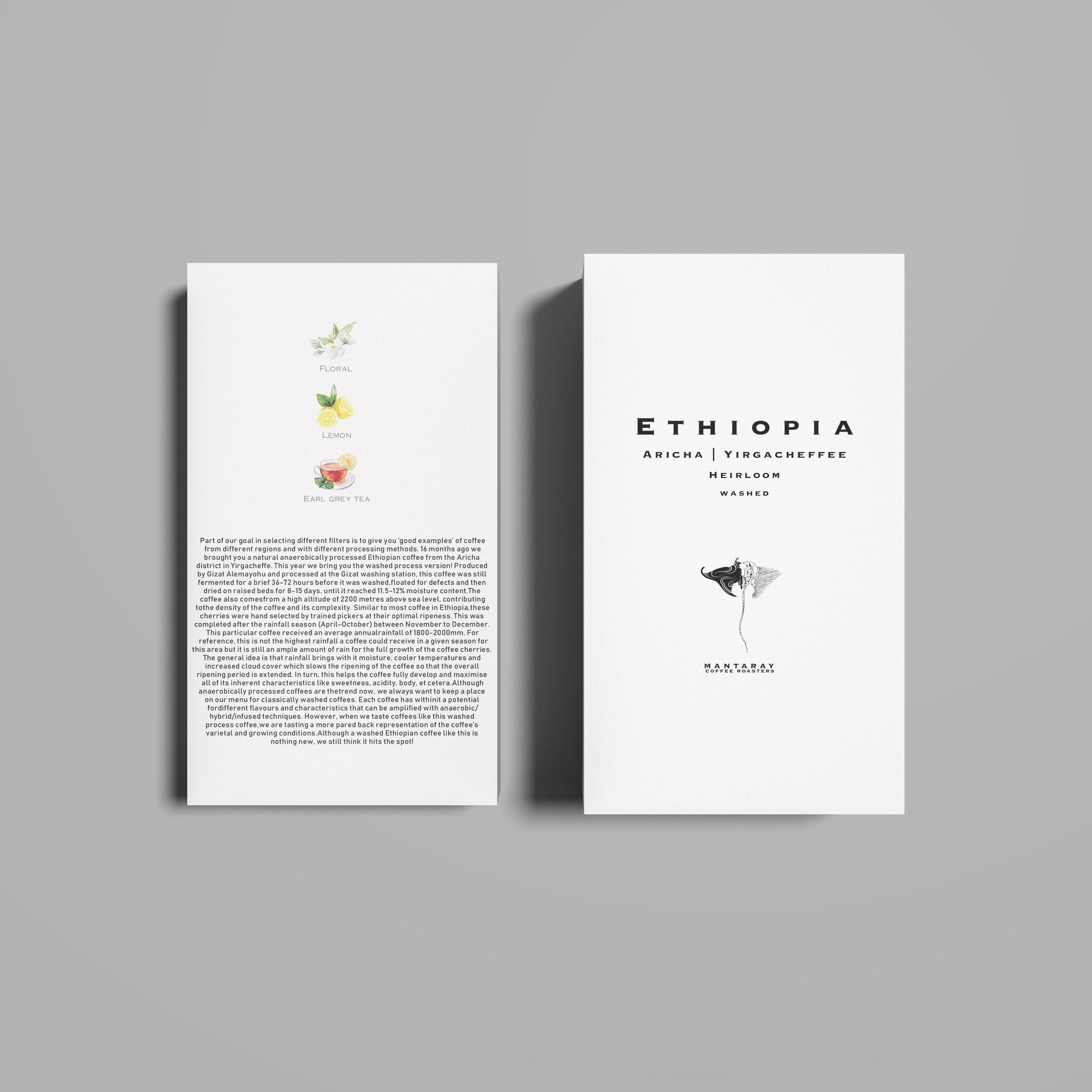 Ethiopia Aricha Washed G1 (Single Origin Espresso)