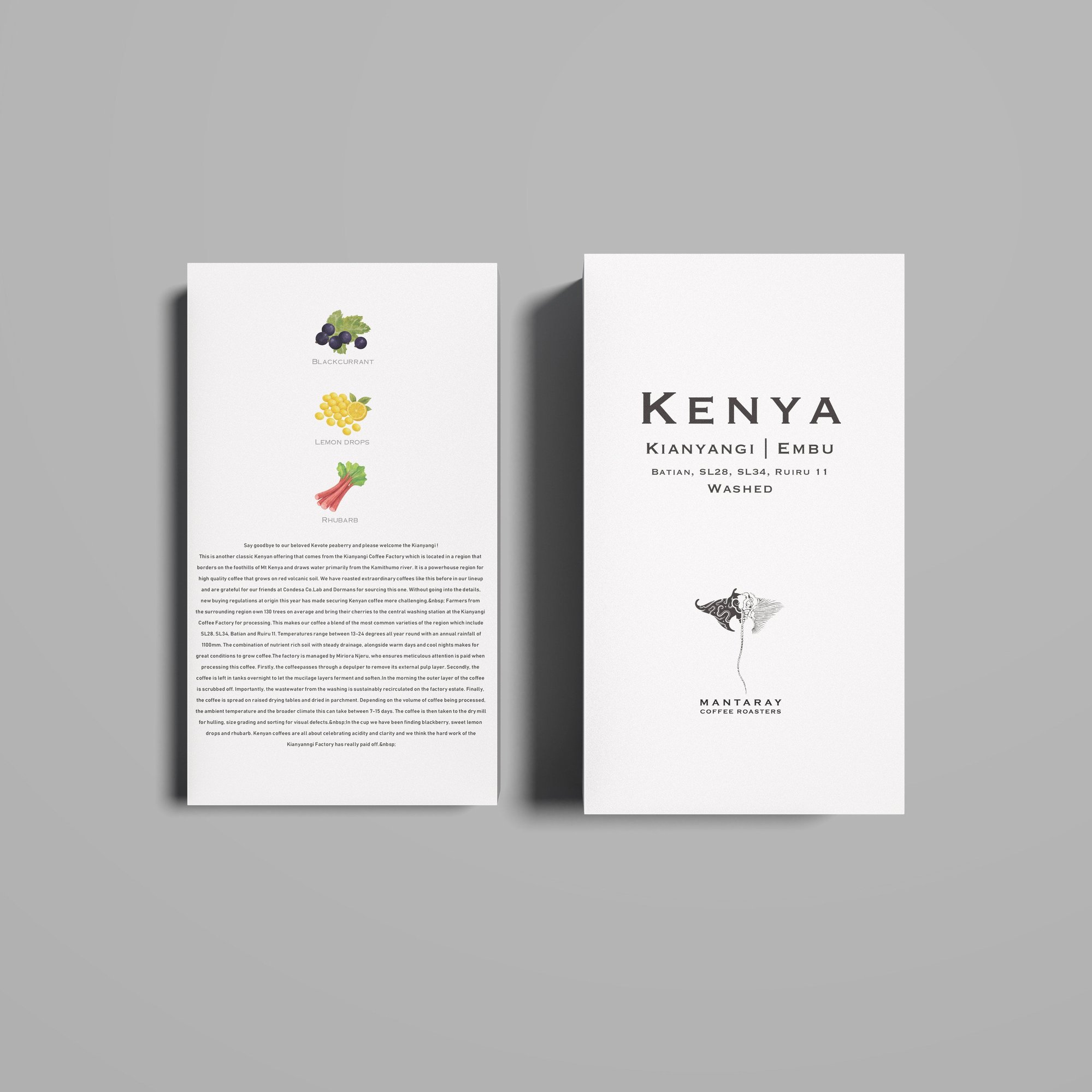 Kenya Kianyangi Embu Washed (Single Origin Espresso)