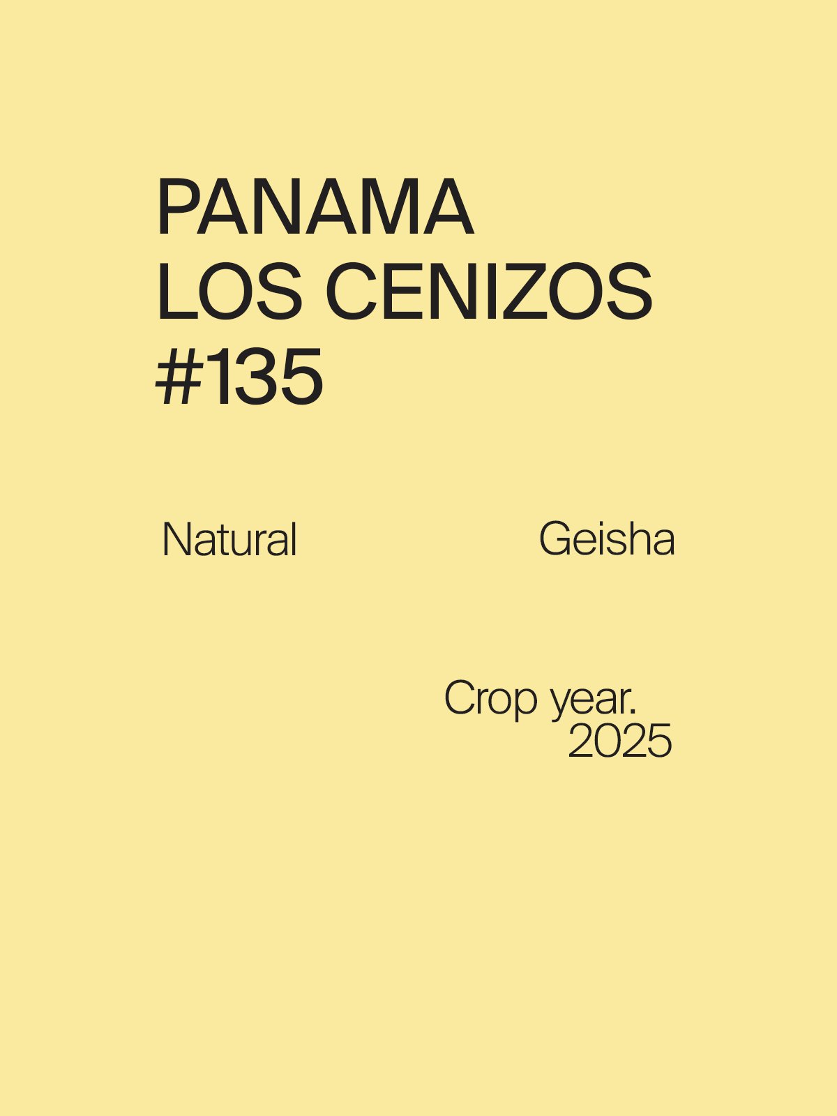 Panama Finca Los Cenizos #135 Geisha Natural