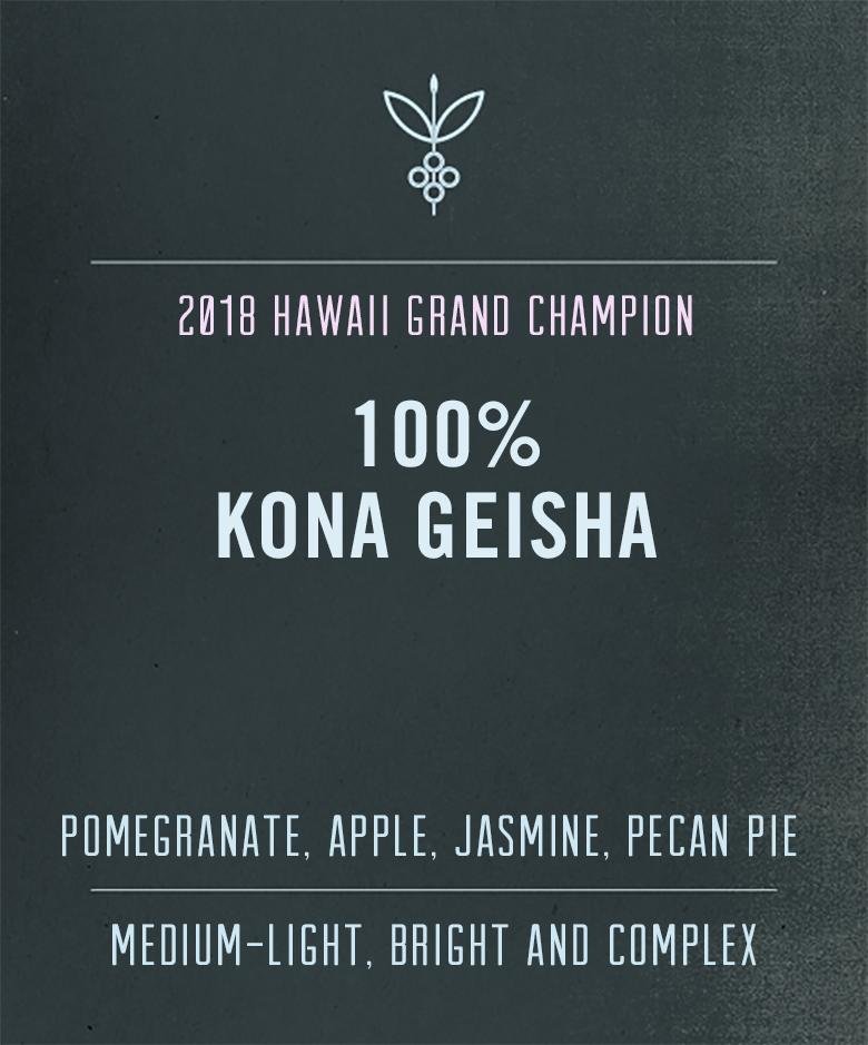 Kona Geisha - Hawaii Grand Champion