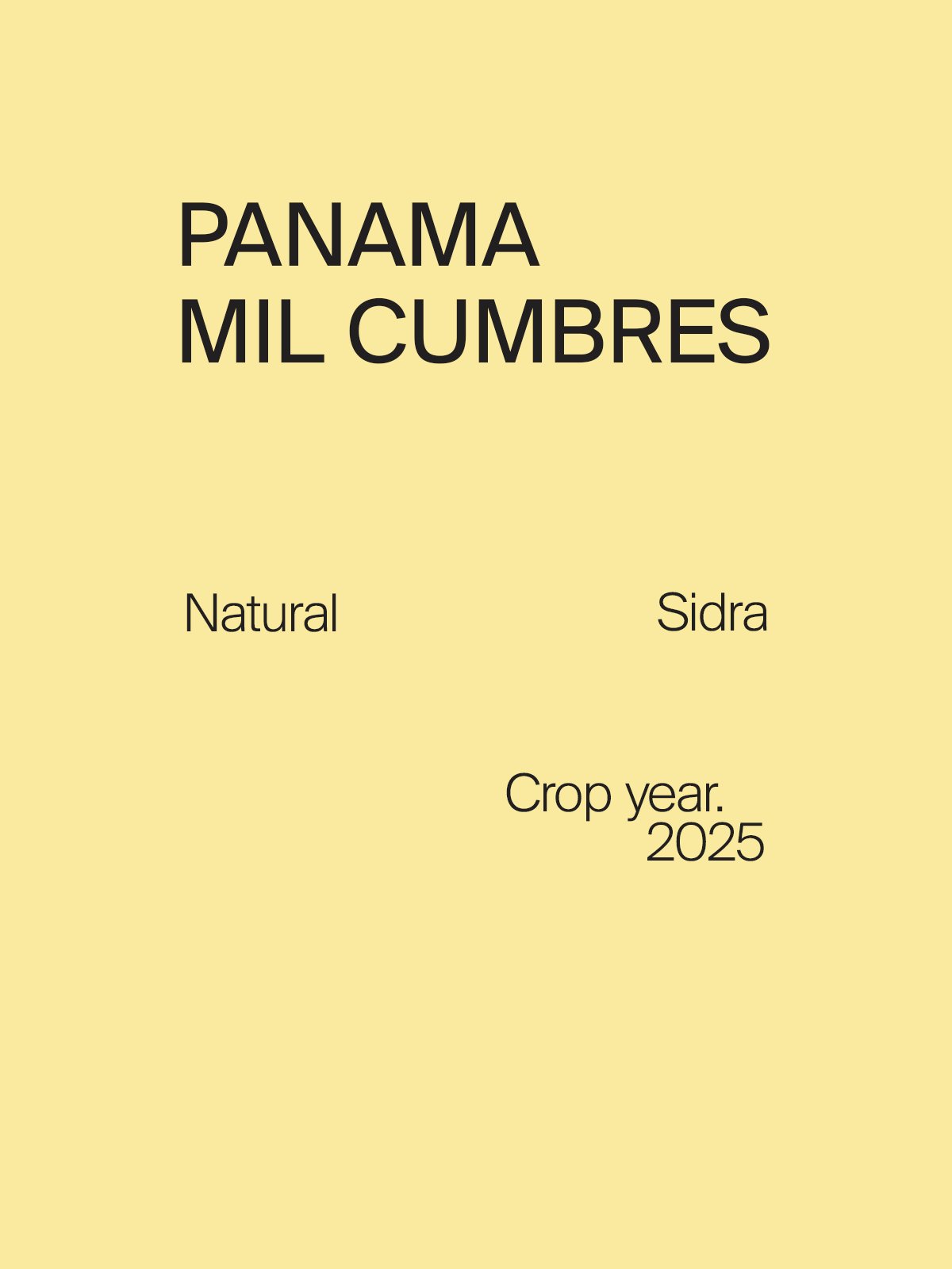 Panama Mil Cumbres Sidra Natural