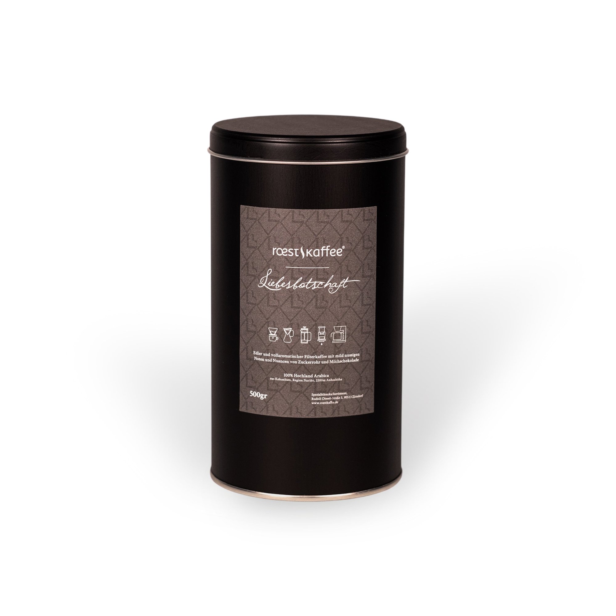 Liebesbotschaft Filterkaffee