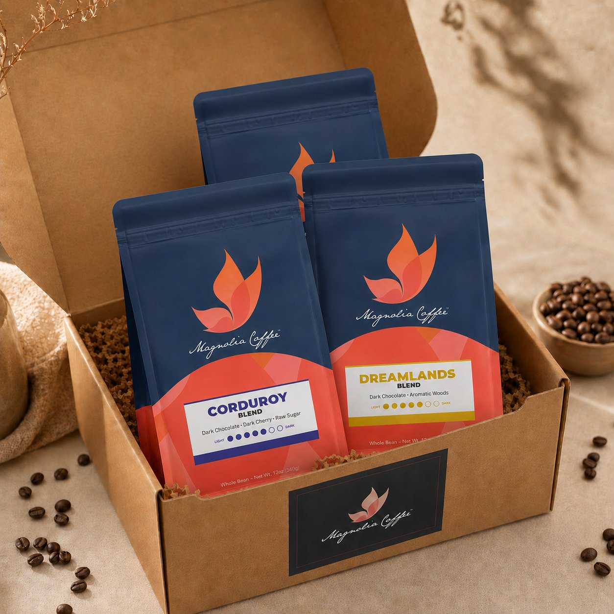 3 Pack Darker Roast Coffee Box