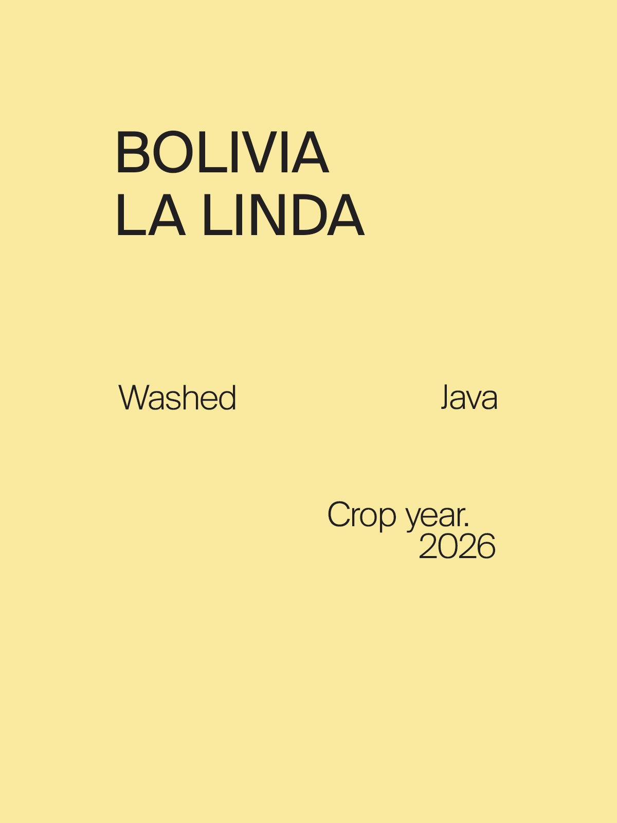 Bolivia La Linda Java Washed