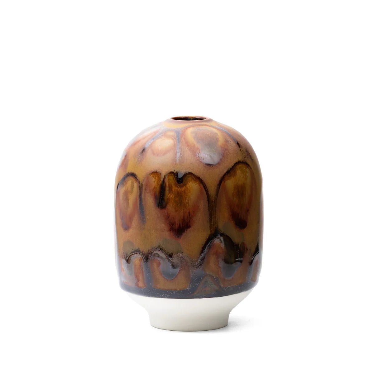 【Studio Arhoj】 Hana Vase Small Plum - Peacock feather [スタジオアーホイ ハナベースプラム - ピーコックフェザー]