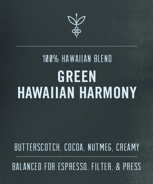 100% Hawaiian Harmony Green Coffee
