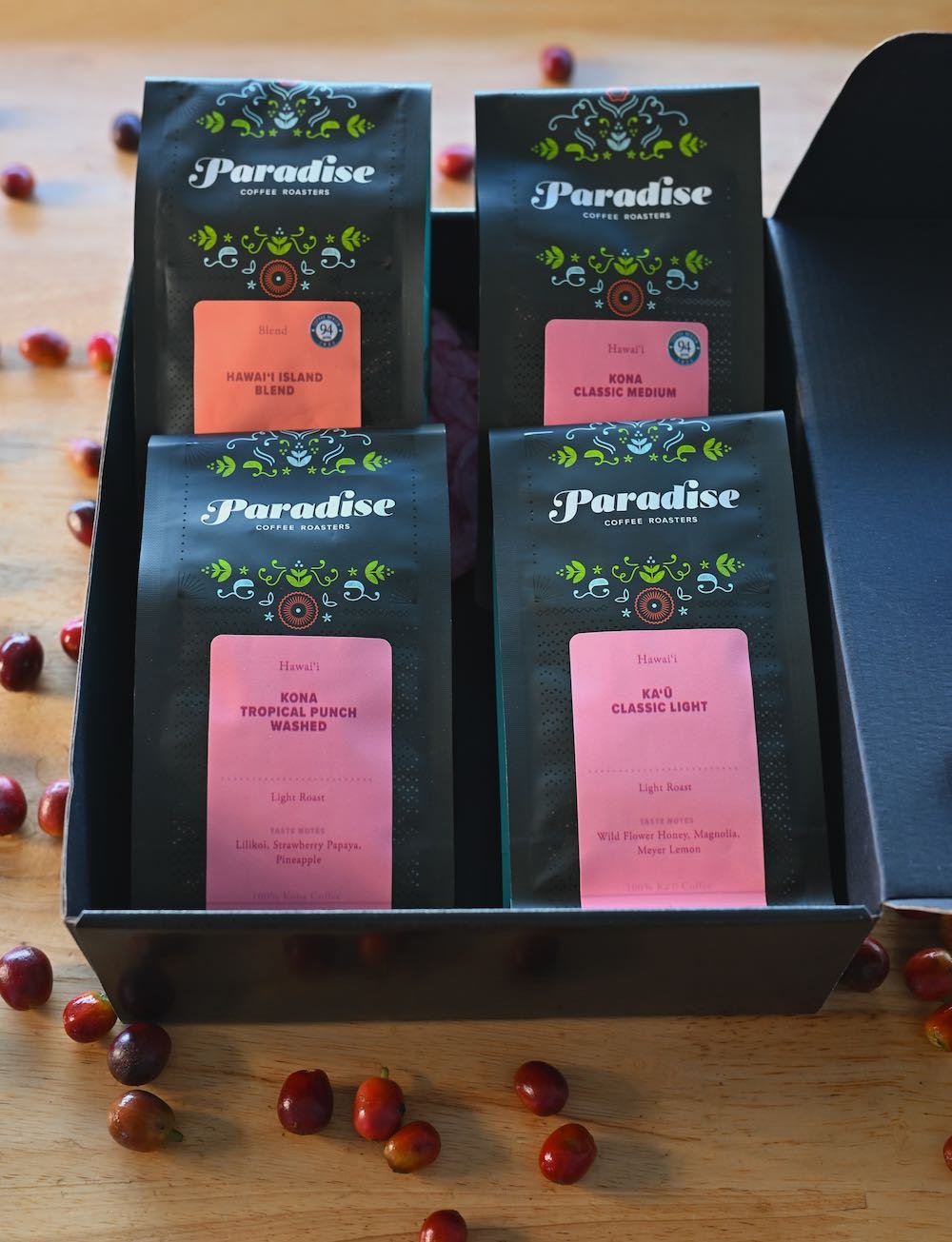 Hawai‘i Island Coffee Sampler Box (Kona + Kaʻū)
