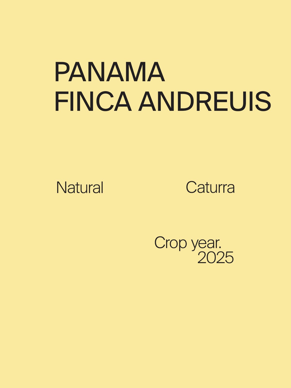 Panama Finca Andreuis Caturra Natural