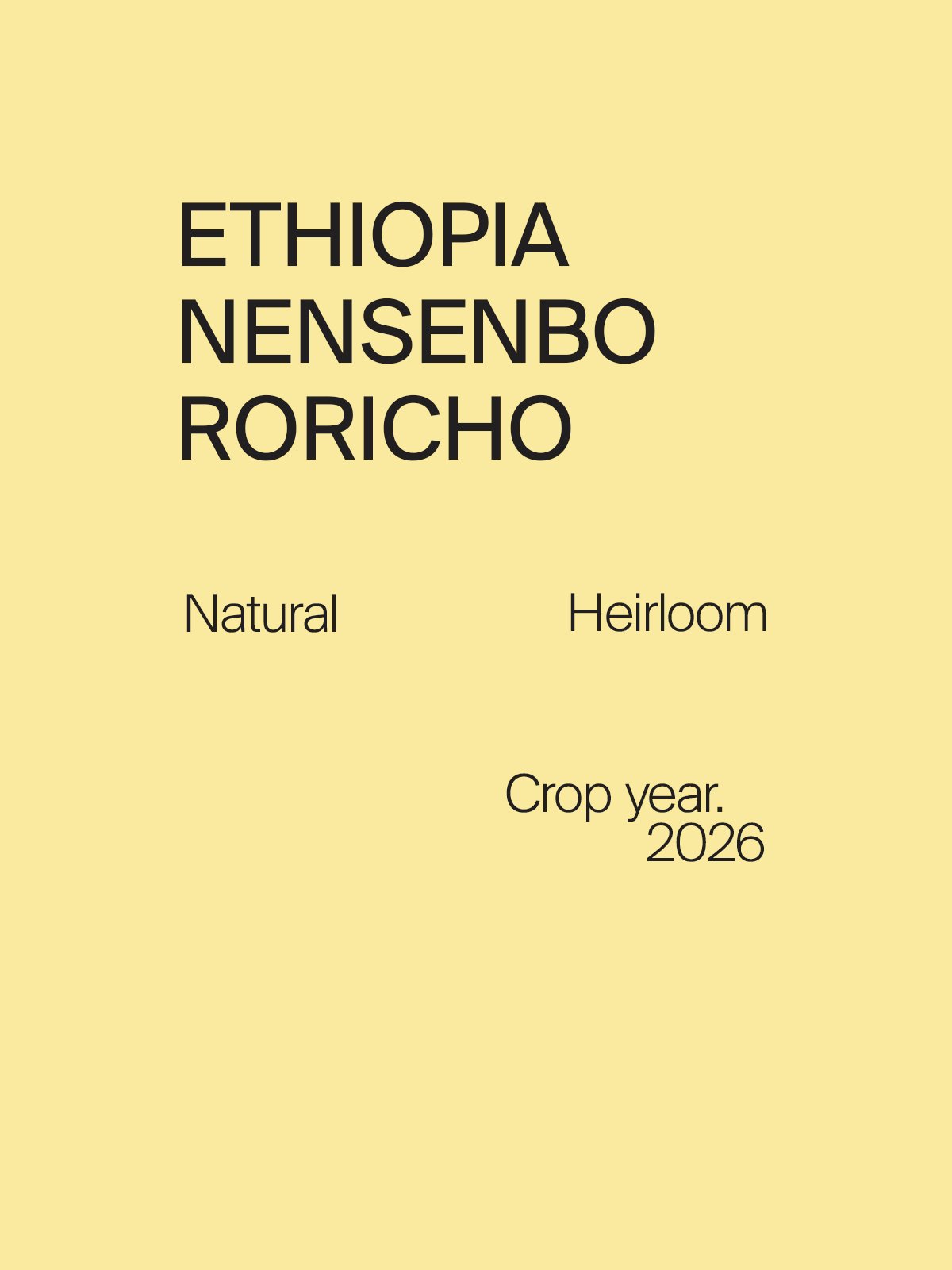 Ethiopia Nensebo Roricho Natural (Green)