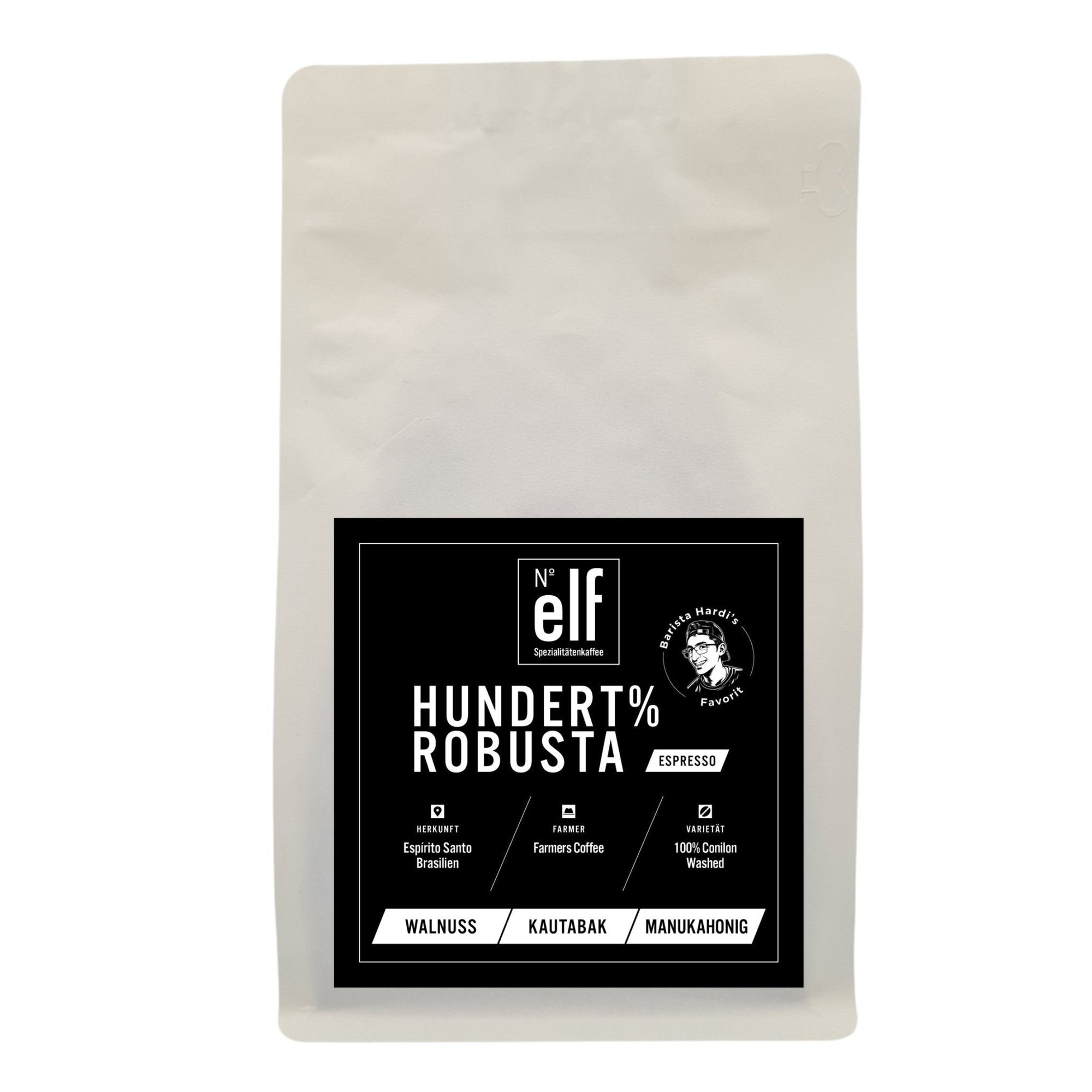 Kaffeebohnen HUNDERT% ROBUSTA Brasilien