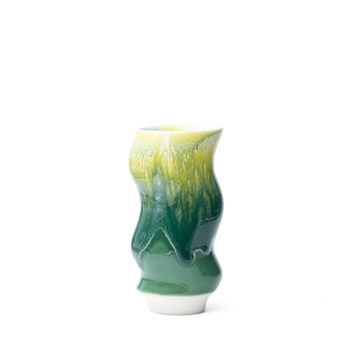 【Studio Arhoj】 Hana Vase Small Wave - Banana leaf [スタジオアーホイ ハナベースウェーブ - バナナリーフ]