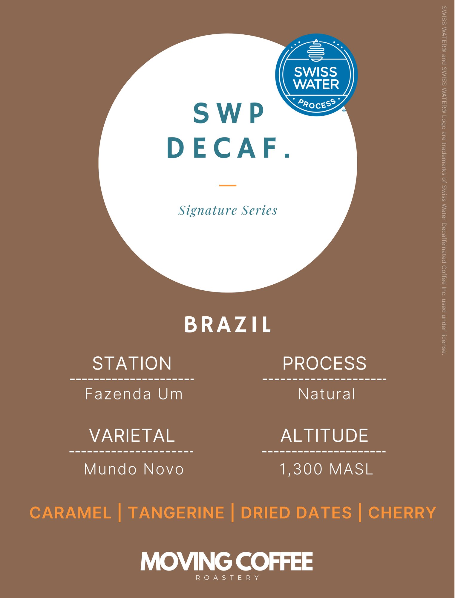 WS - Swiss Water® Decaffeinated Coffee - BRAZIL FAZENDA UM