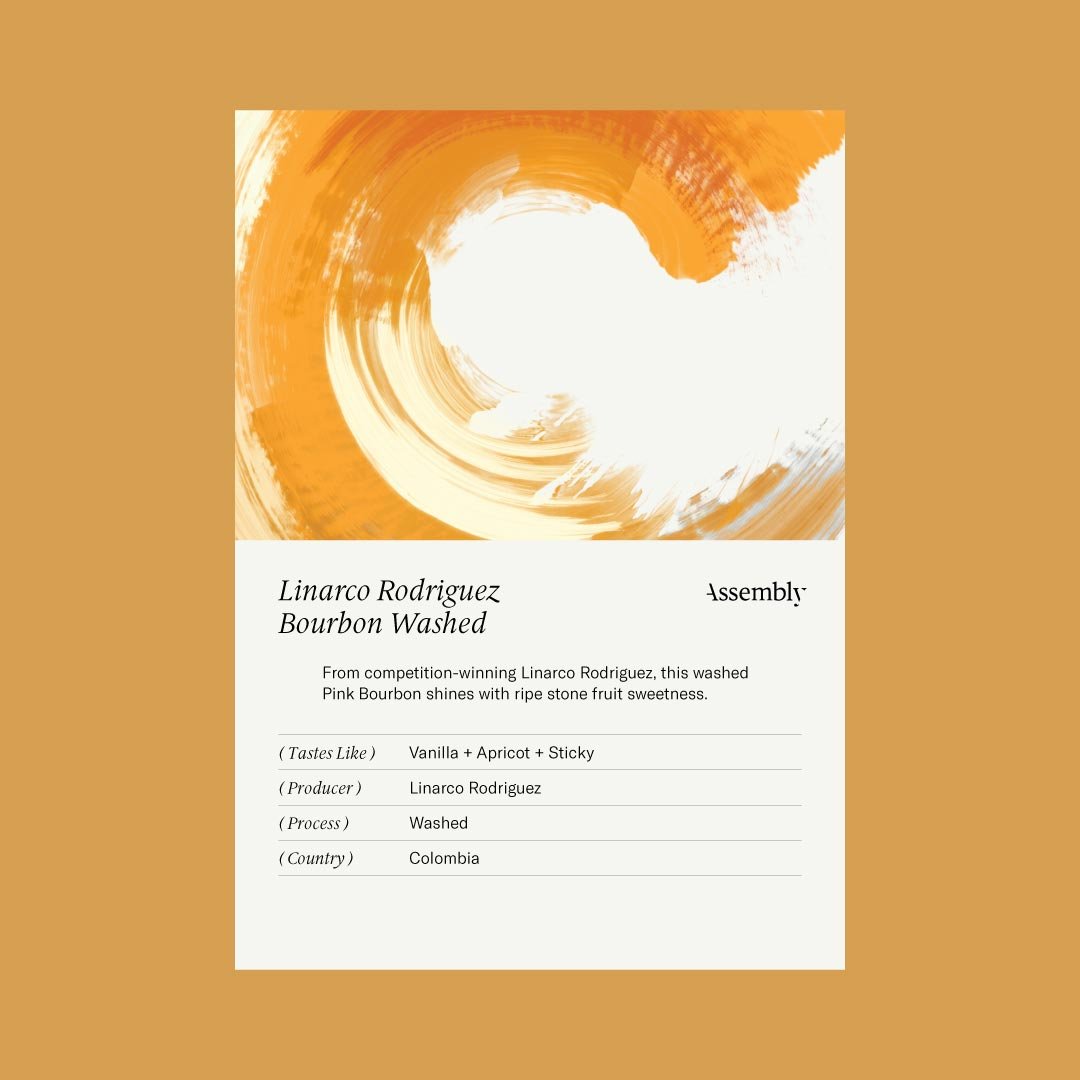 Colombia — Linarco Rodriguez Bourbon Washed Taste Card