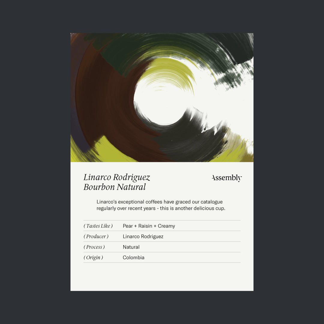 Colombia — Linarco Rodriguez Bourbon Natural Taste Card