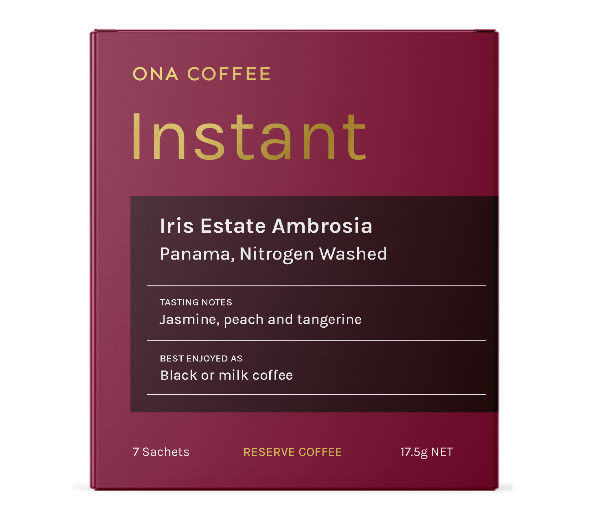 Reserve Instant Coffee - Iris Estate Ambrosia, Panama, Nitrogen Washed