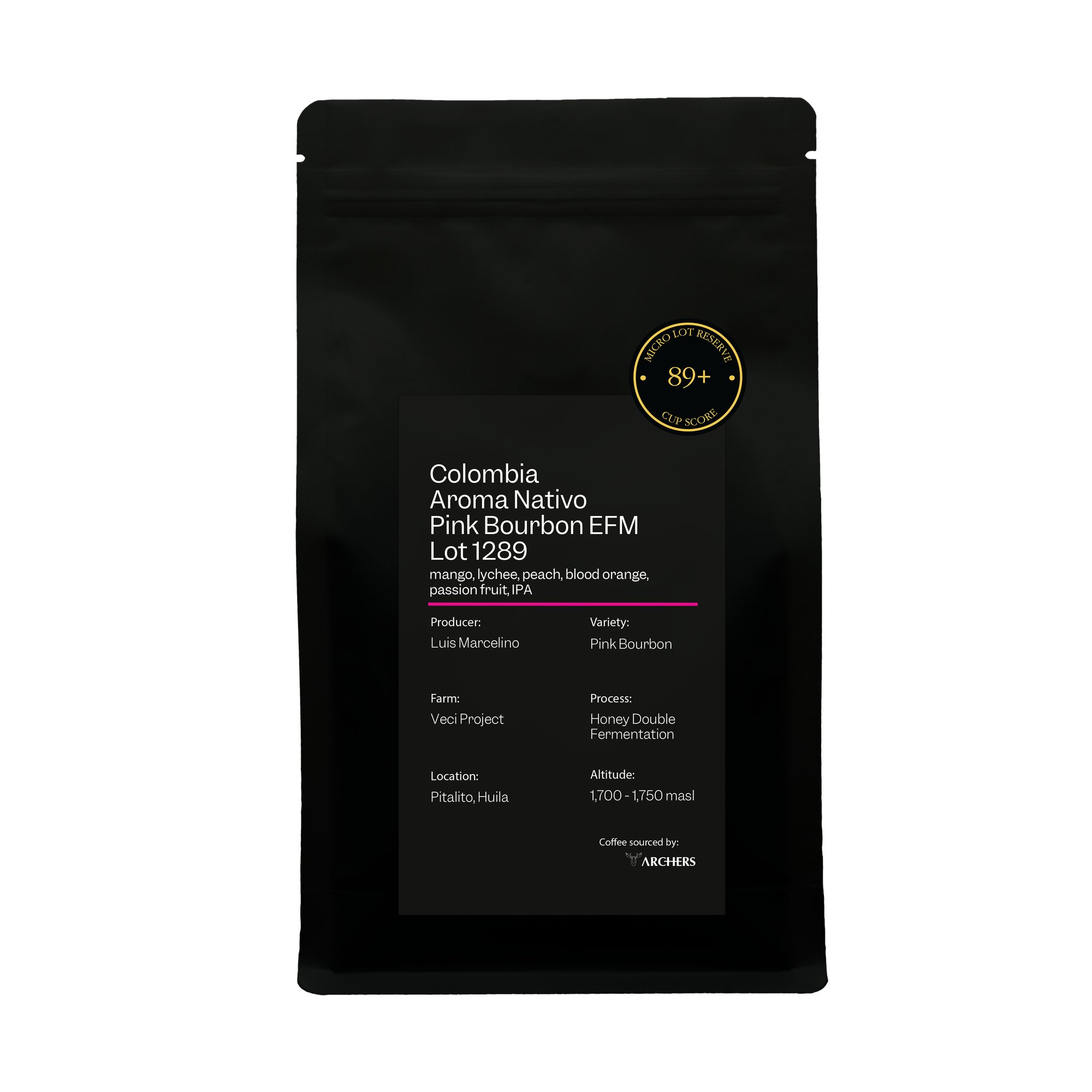 Colombia Aroma Nativo Pink Bourbon EFM Lot 1289