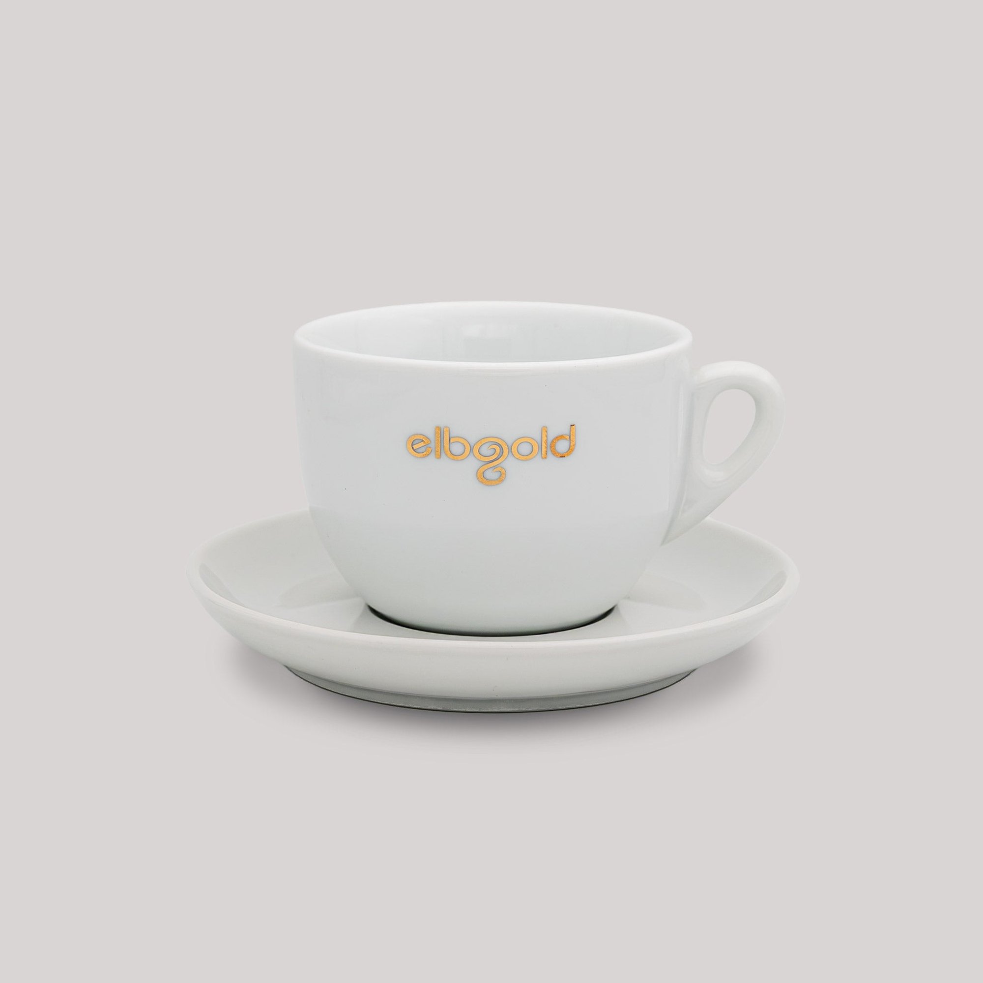 elbgold TASSE CAFÈ LATTE GROSS WEISS & GOLD