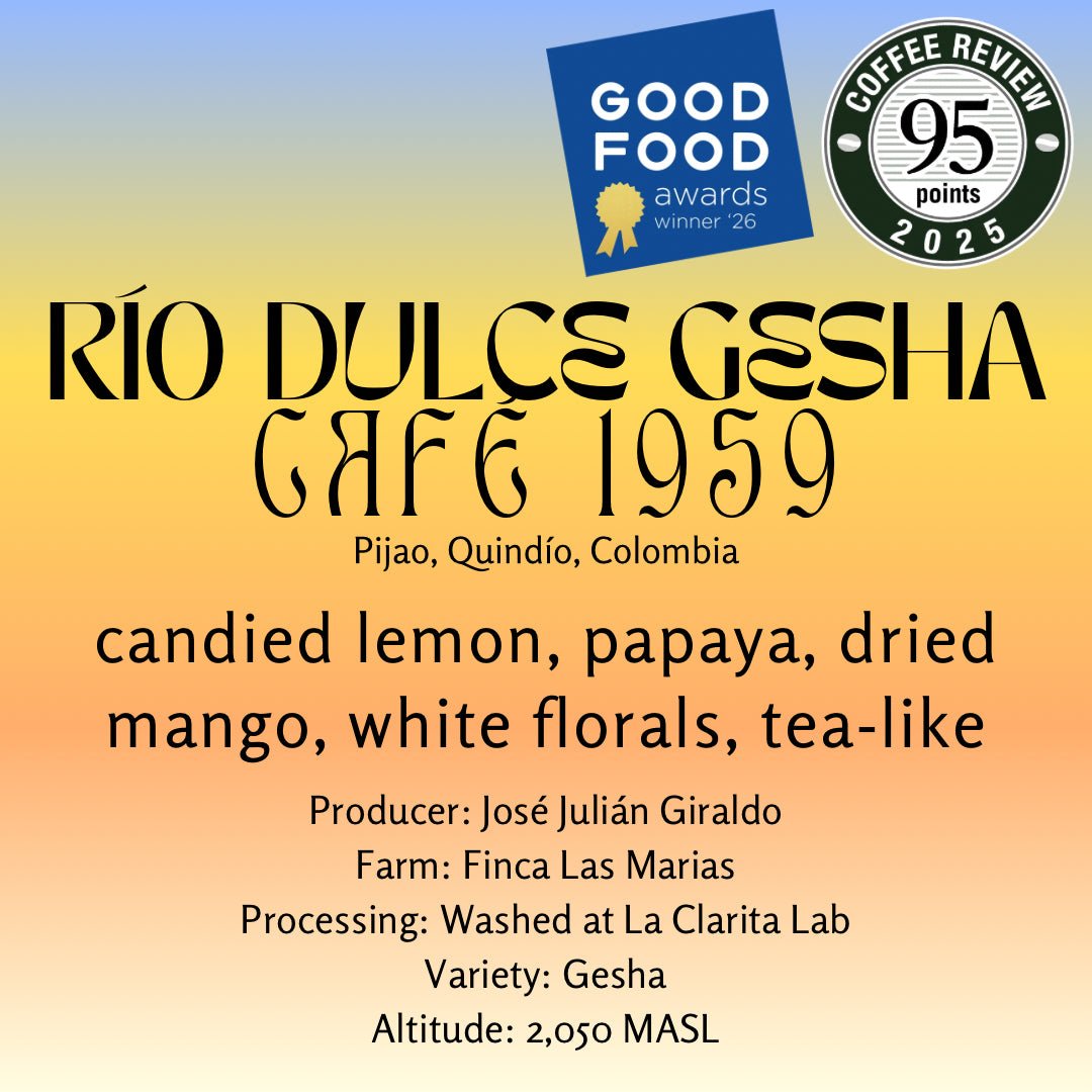 Rio Dulce Gesha - Jose Giraldo of Cafe 1959 - Colombia - Bulk