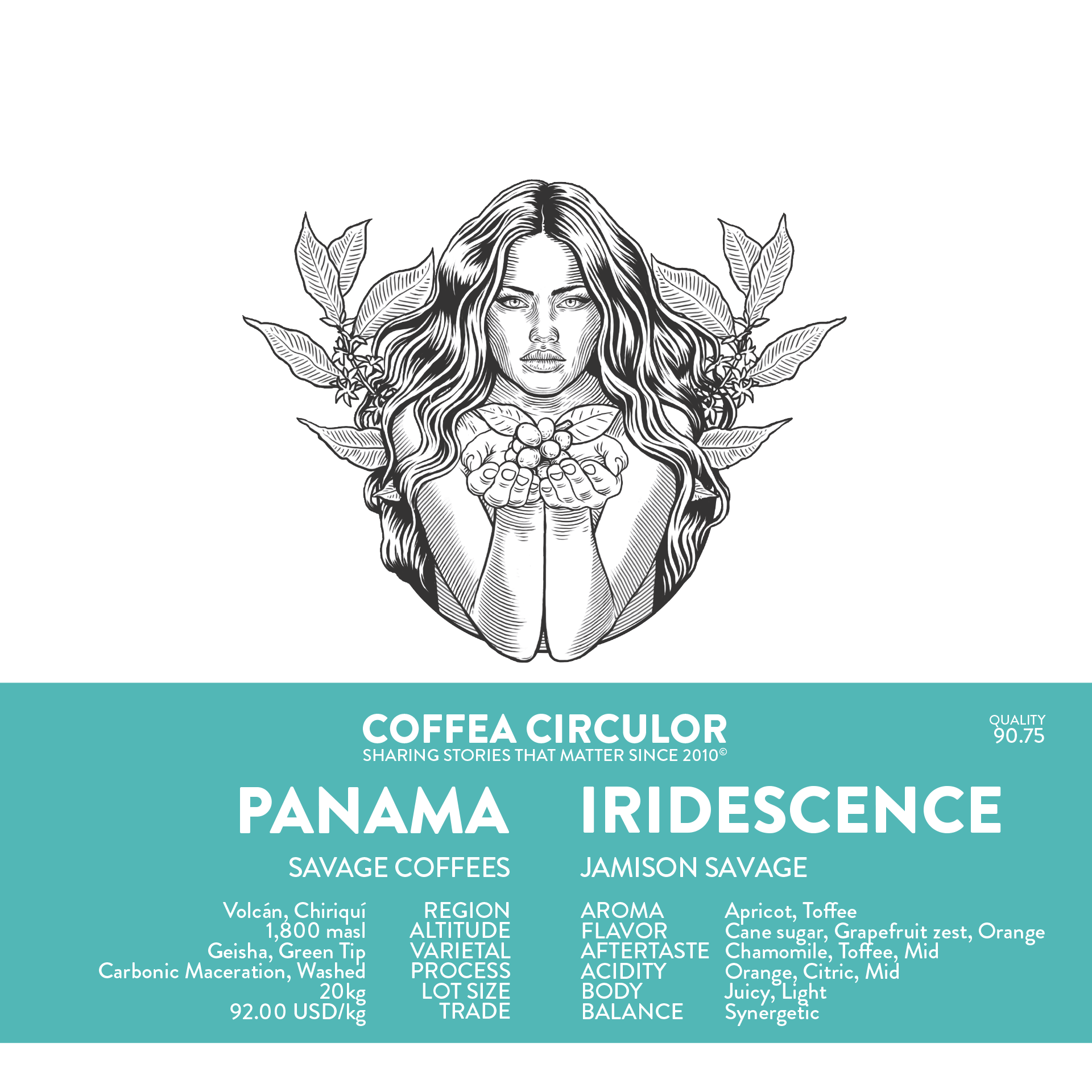 PANAMA Savage Coffees Iridescence Geisha Carbonic Macerated Washed