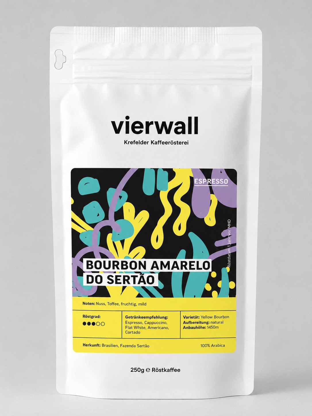 Bourbon Amarelo Do Sertao - Säurearmer Espresso aus Brasilien | vierwall