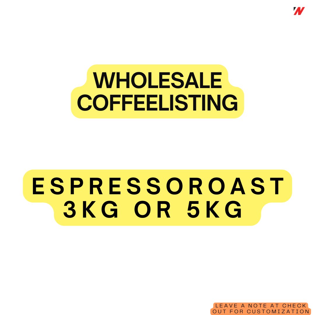 CUSTOM ROAST - ESPRESSO WHOLESALE COFFE LISTING