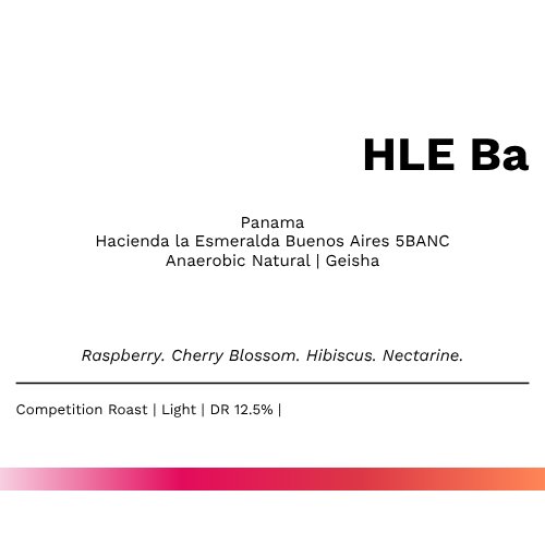 HLE Ba - Hacienda la Esmeralda Geisha Buenos Aires 5BANC
