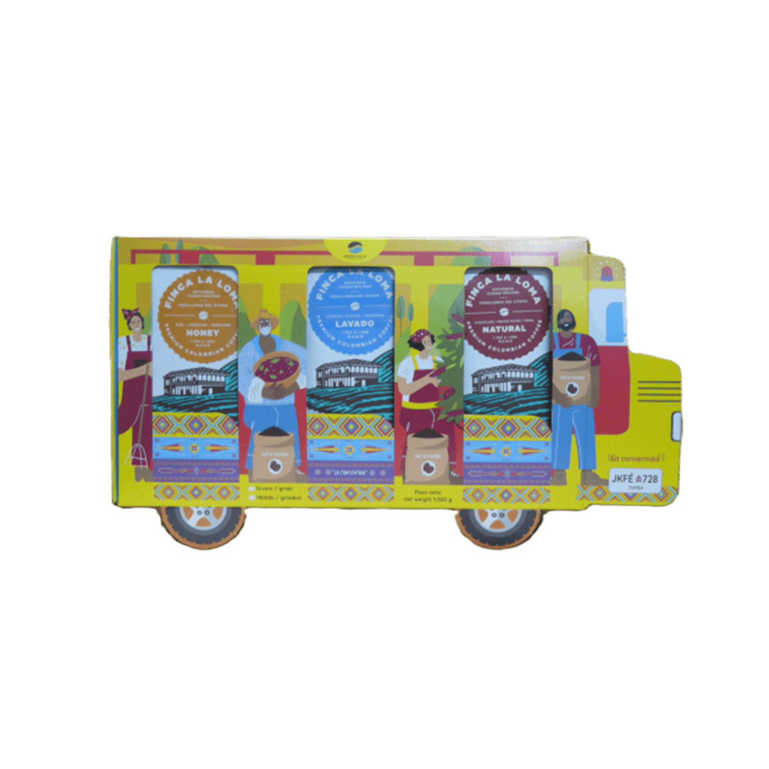 Chiva Colombiana - kit de café para regalar
