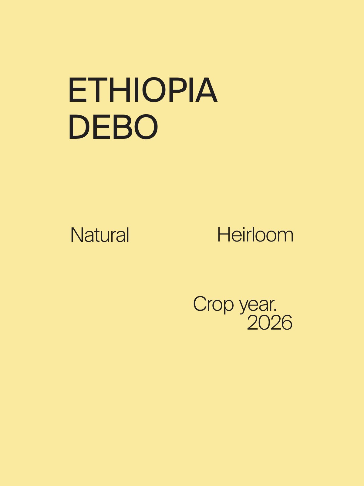 Ethiopia Debo 74158 Natural (Green)