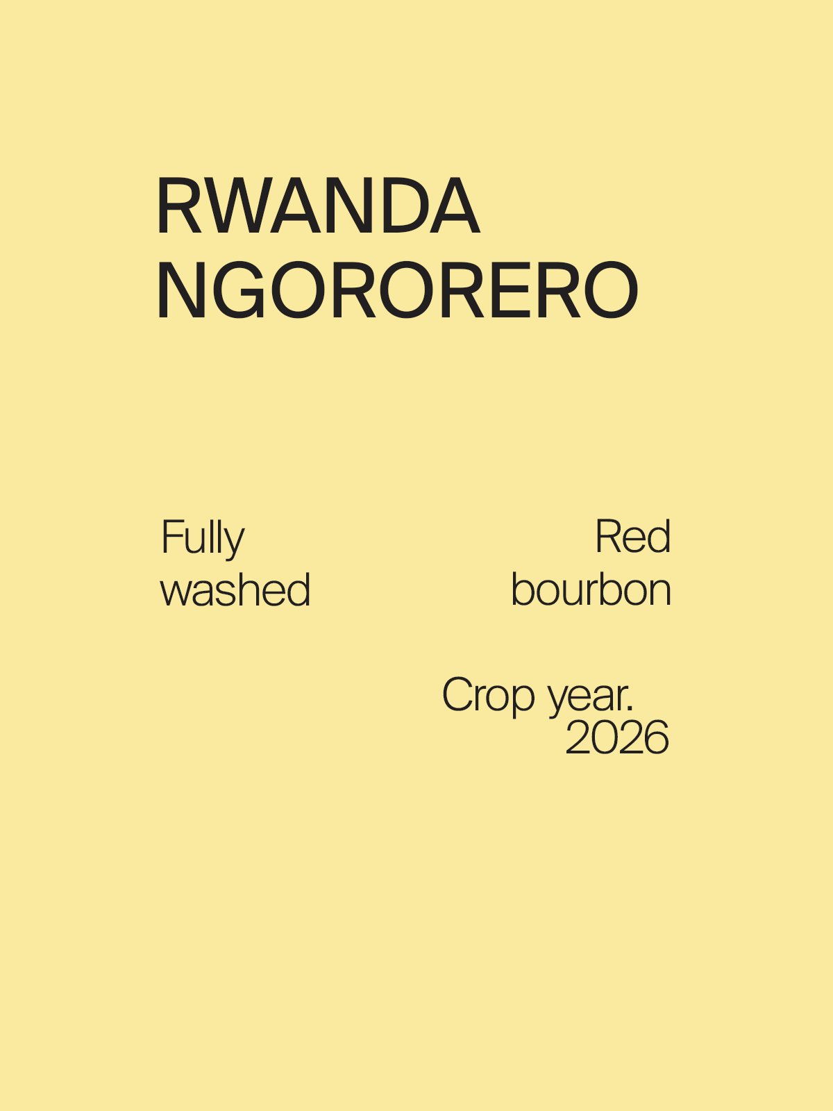 Rwanda Ngororero Red Bourbon Fully Washed