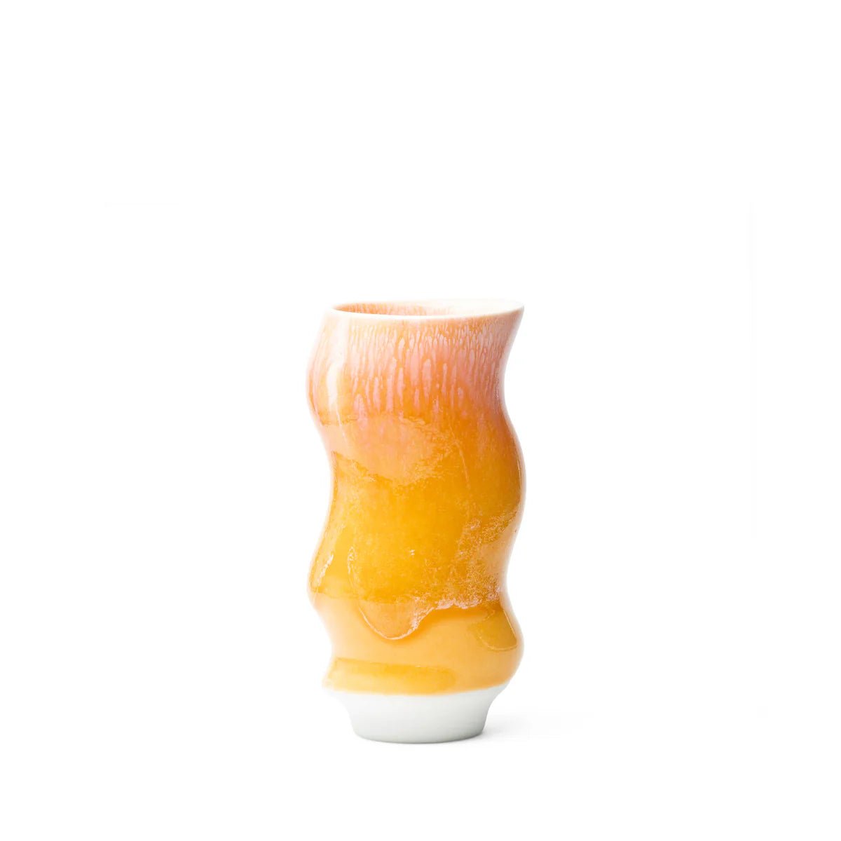 【Studio Arhoj】 Hana Vase Small Wave - Mandarine [スタジオアーホイ ハナベースウェーブ - マンダリン]