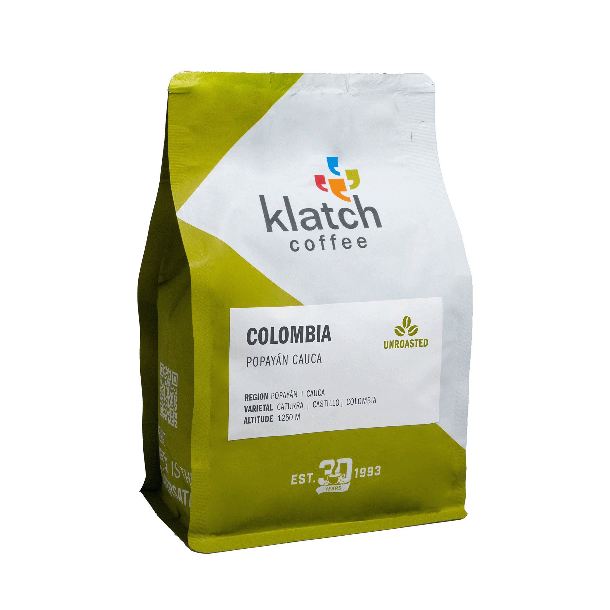 Unroasted Colombia Popayán Cauca