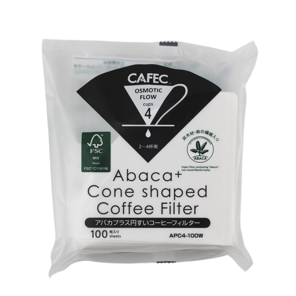 Cafec Abaca Black+ Paper filters size 4 - 100 pcs