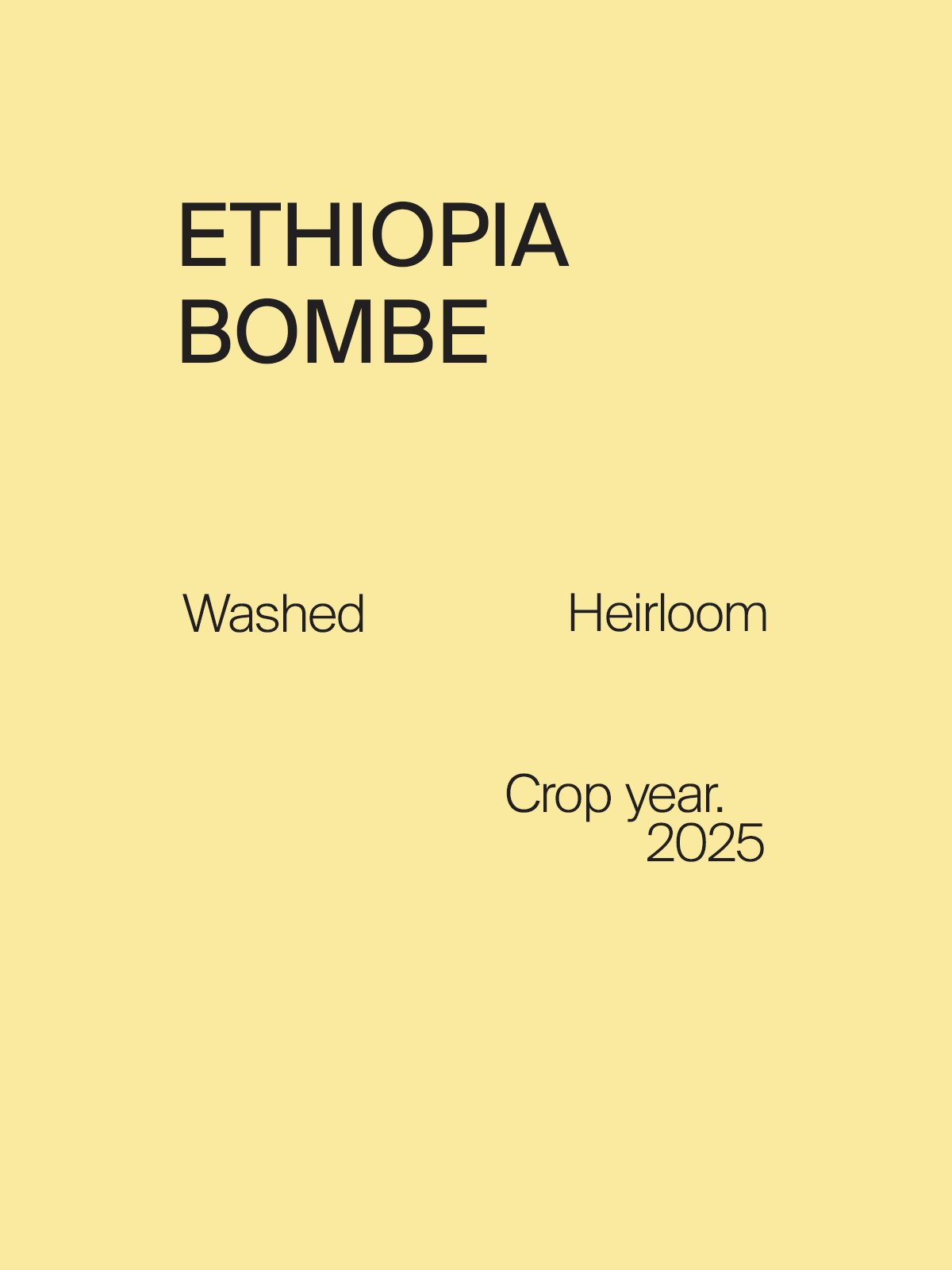 Ethiopia Bombe Heirloom Washed