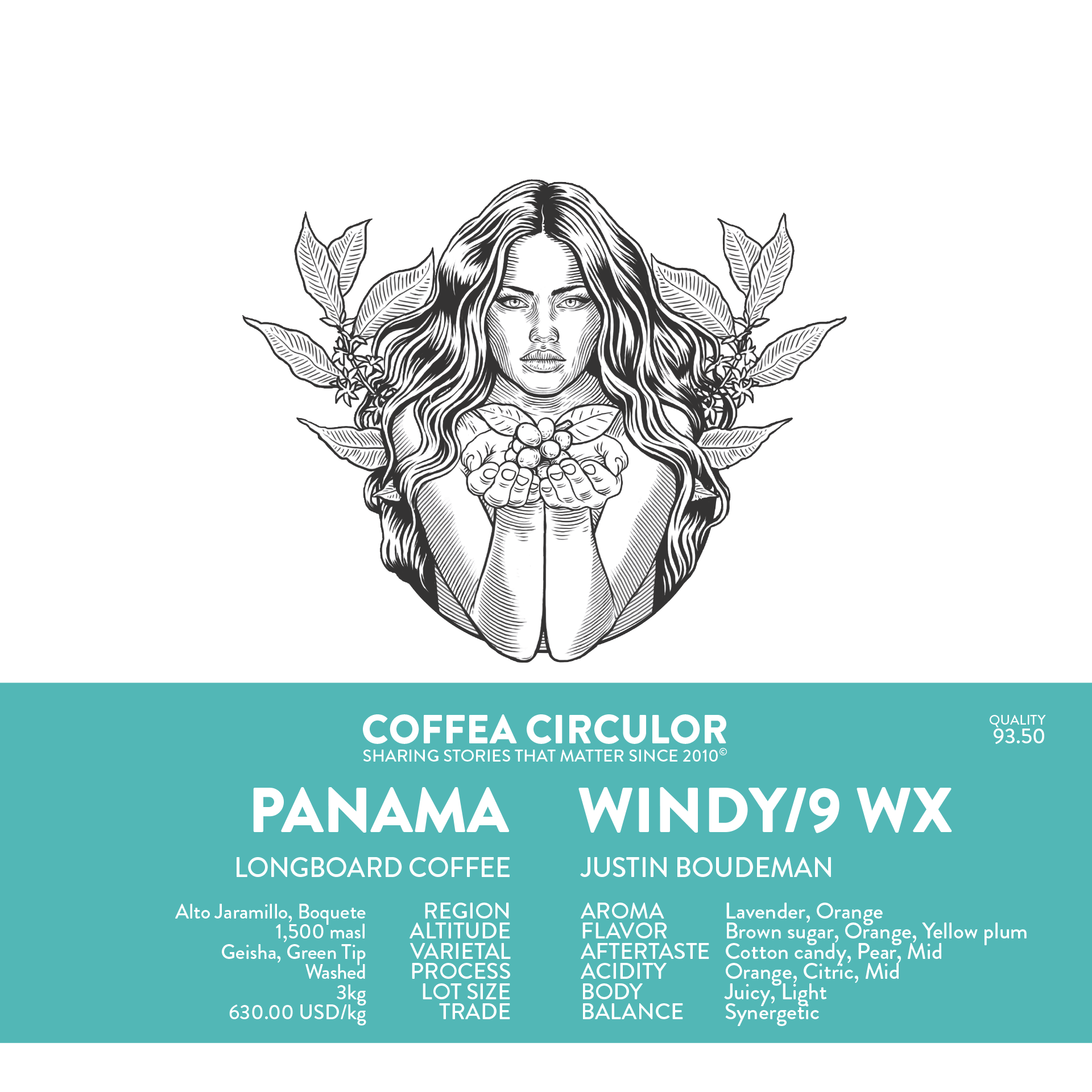 PANAMA Longboard Geisha Windy Ridge /9 Washed WX