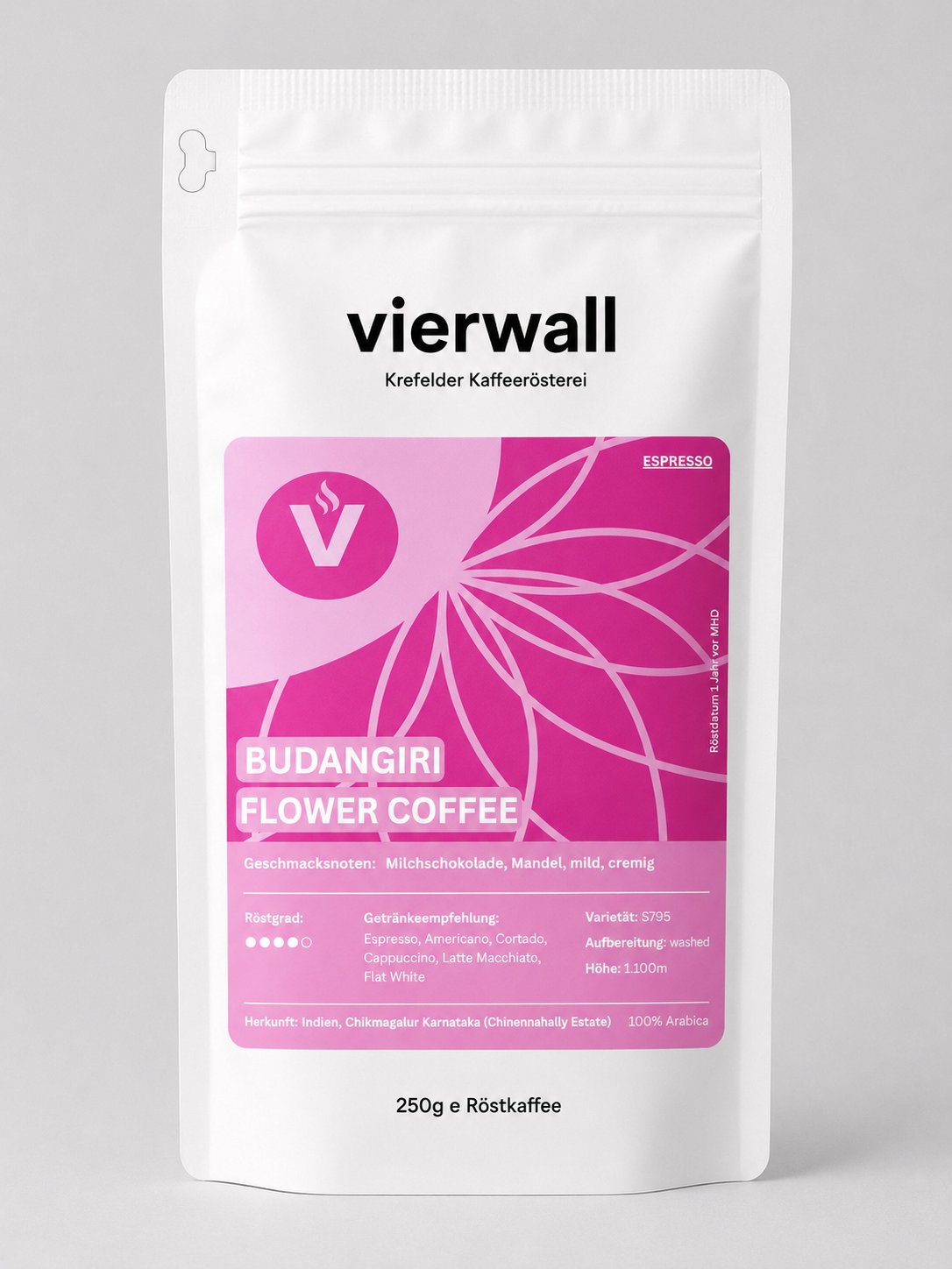 Budangiri Flower Coffee - milder Espresso aus Indien | vierwall