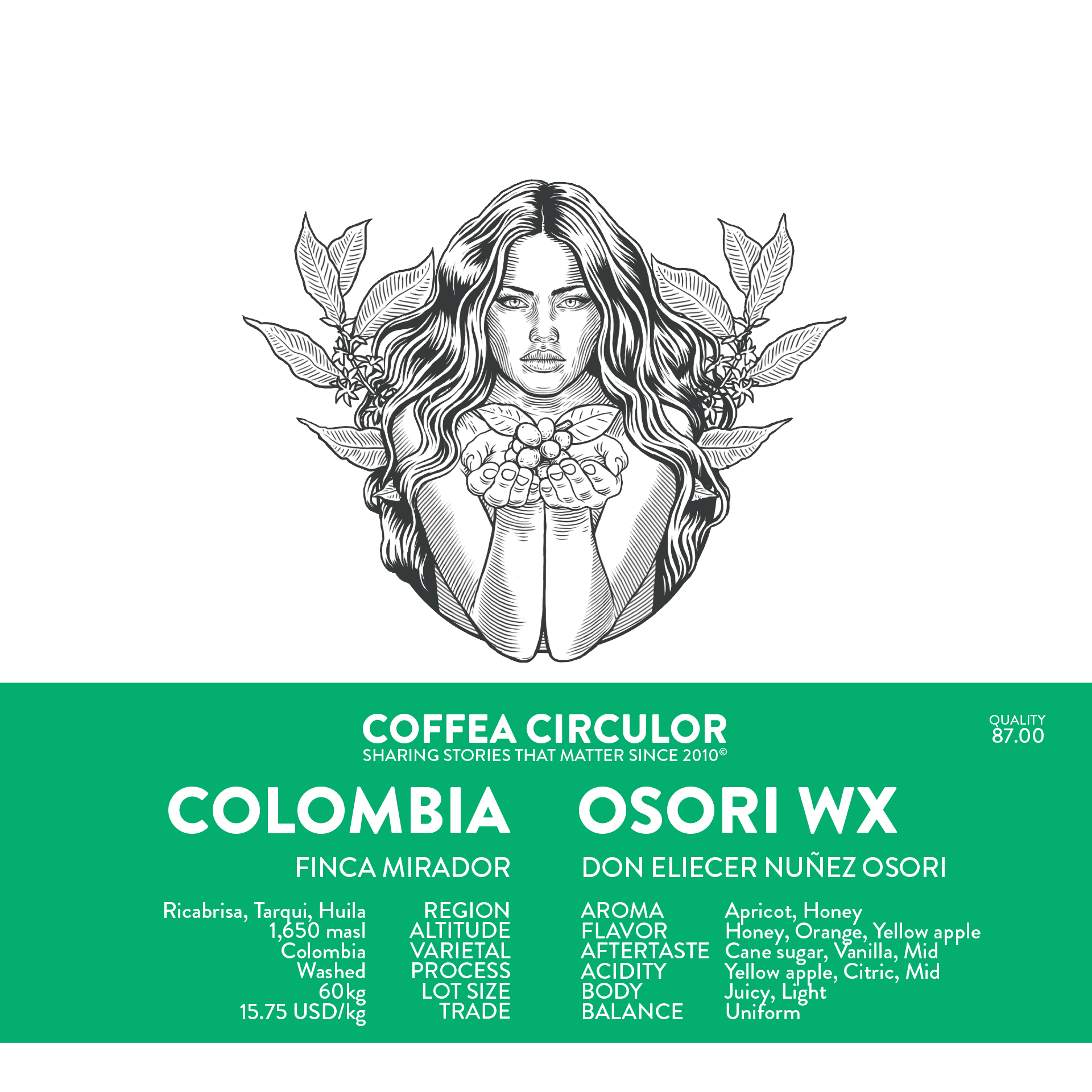 COLOMBIA Osori Colombia Washed WX