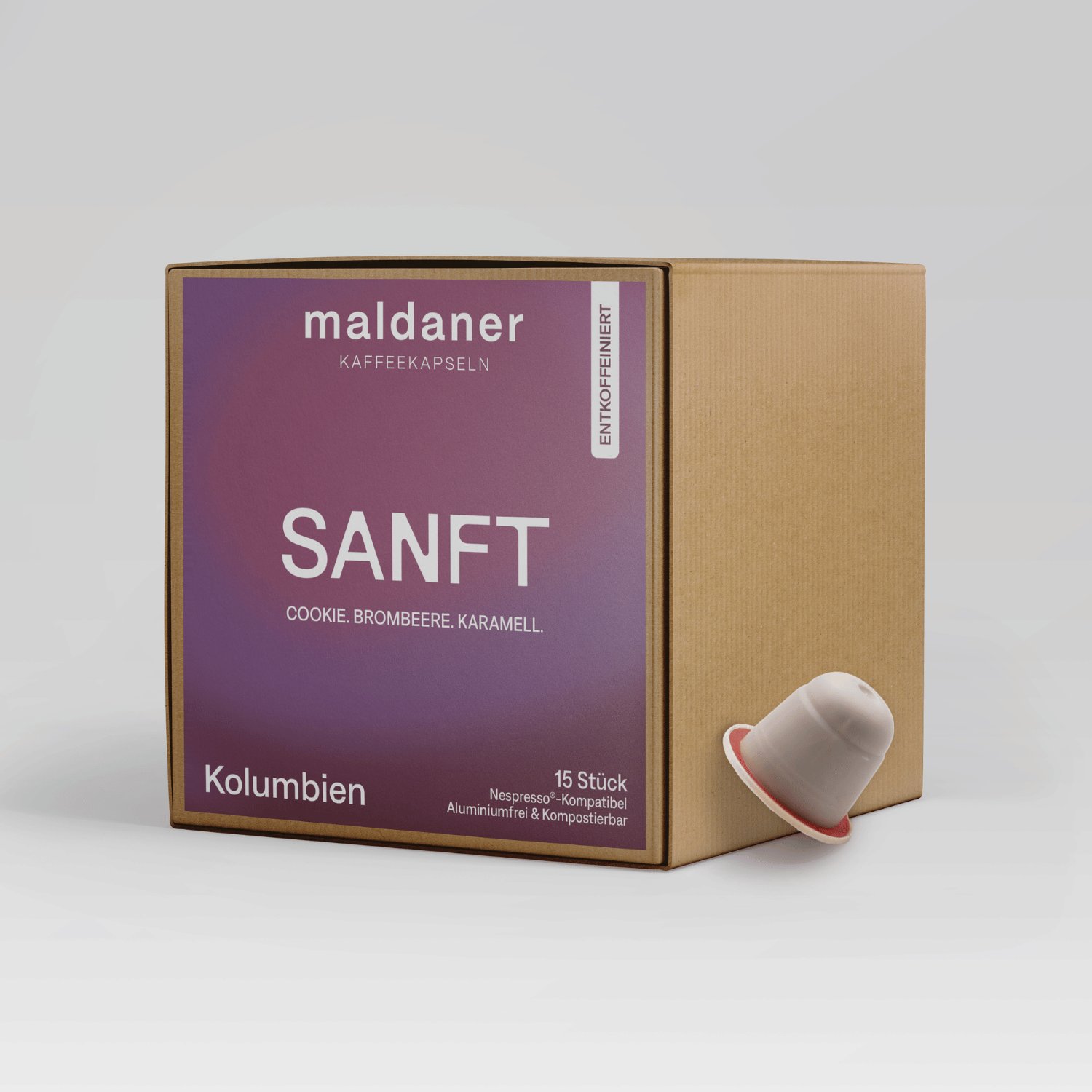 Kaffeekapseln · Sanft · Entkoffeiniert (15 Kapseln)