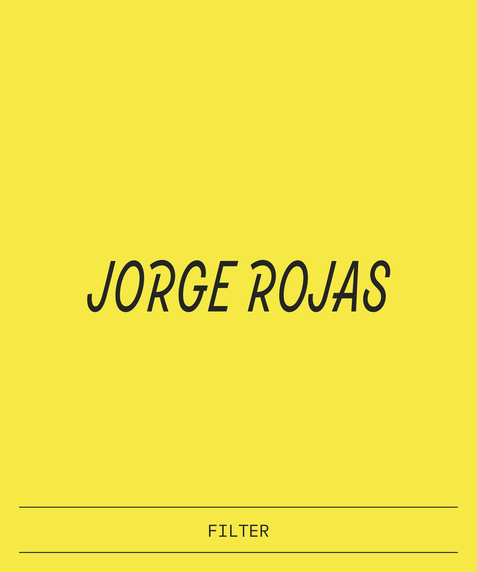 Jorge Rojas Washed (Filter)