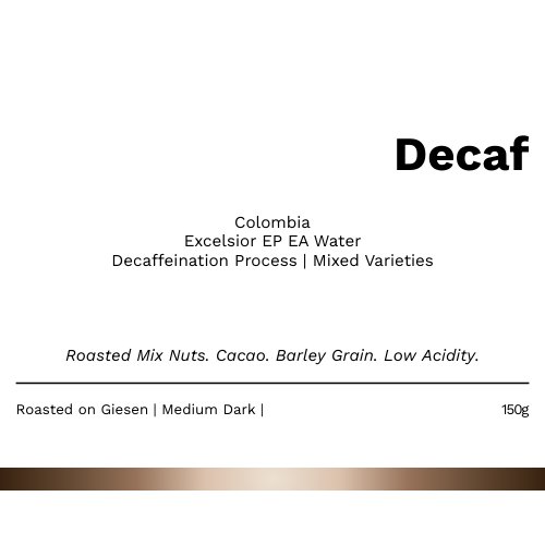 Decaf - Colombia Water EA Decaffeination Process