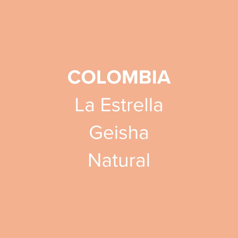 Colombia La Estrella Geisha Natural