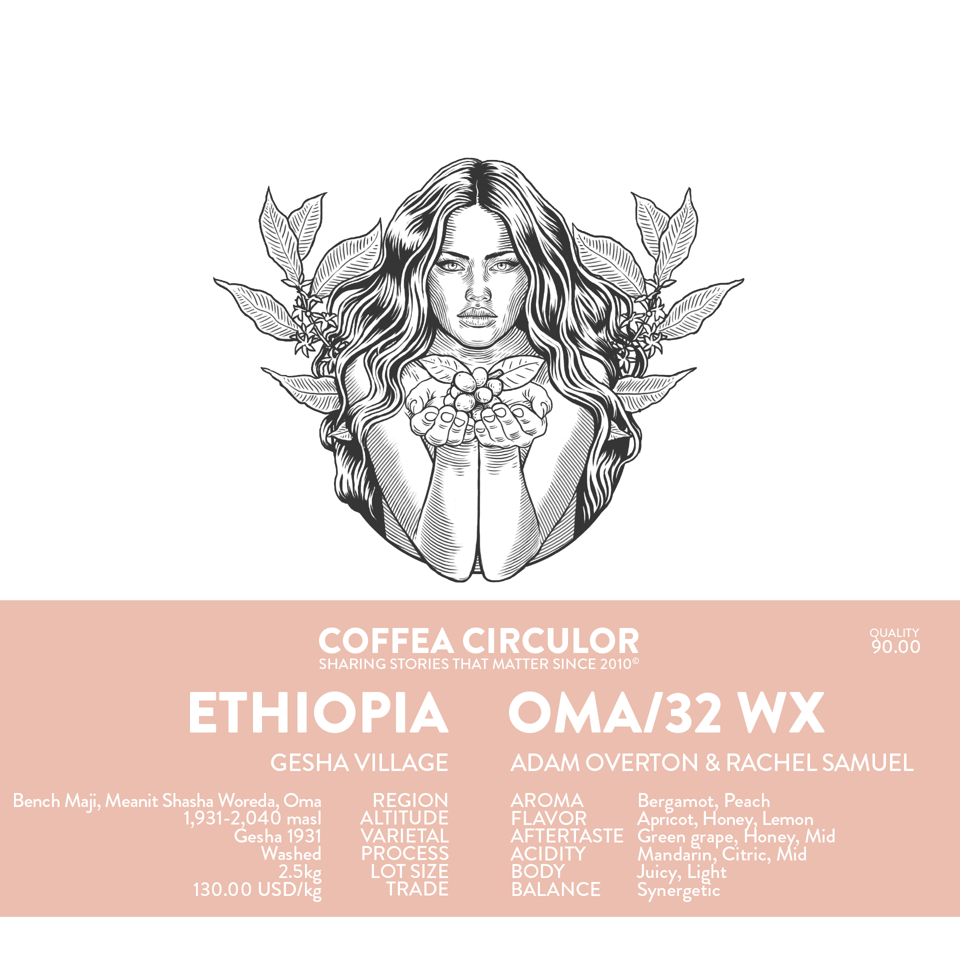 ETHIOPIA Gesha Village Gesha Oma /32 Washed WX