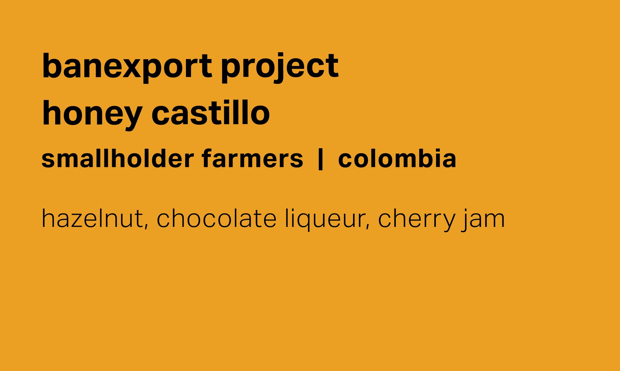 Banexport Project - Smallholder Farmers - Honey Castillo - Colombia
