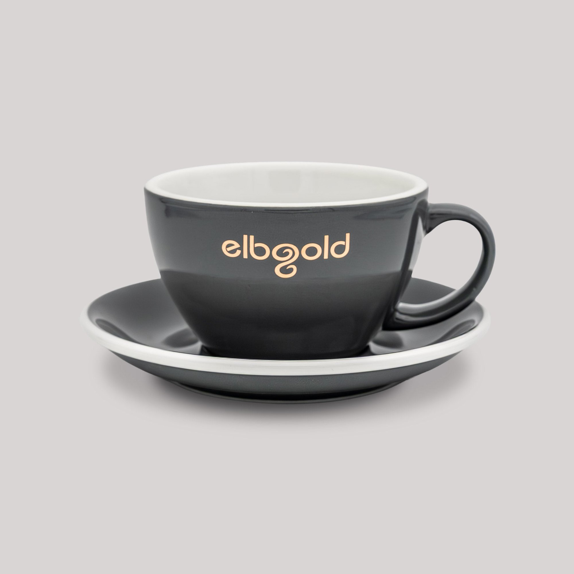 elbgold TASSE CAFÈ LATTE GROSS GRAU & GOLD